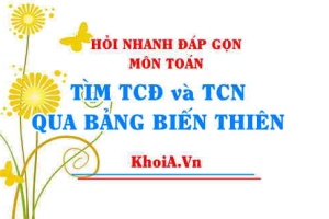 Tìm TCĐ và TCN qua bảng biến thiên? Toán lớp 12 - Hỏi nhanh đáp gọn